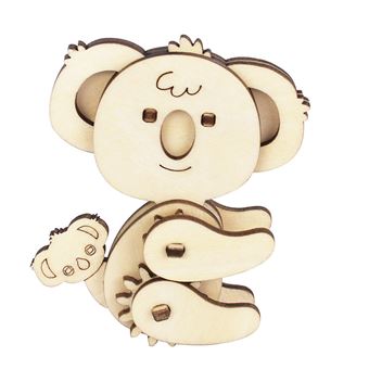 Mini quebra-cabeça 3D DAM | madeira | Koala - 1