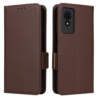 Capa FOXDOCK para TCL 501 4G | Prova de Choque | Magnética| TPU | Suporte para Cartão | Castanho - 1