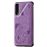 Capa Magunivers | PU + TPU gato e abelha com muleta e titular do cartão Roxo para Samsung Galaxy A50/A50s/A30s_3