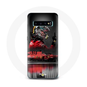 Capa Maniacase para Samsung Galaxy S10 Plus Fórmula 1 Sebastian Vettel Piloto de Corrida F1 Vermelho - 1