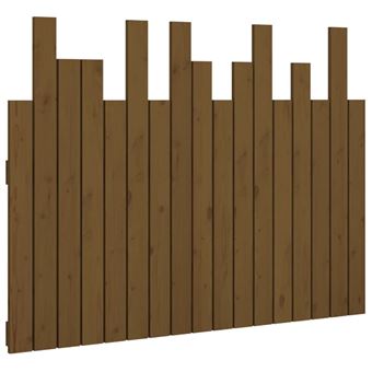 Cabeceira de parede vidaXL | 108x3x80 cm | pinho maciço castanho-mel - 1