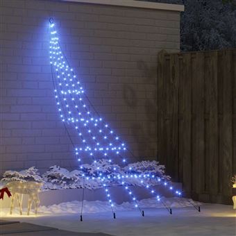 Árvore de Natal LED vidaXL com Estacas para o Solo | Azul 306 cm | Metal - 1