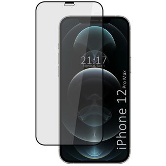 Protetor Tumundosmartphone de vidro temperado preto com cola completa 5D para iPhone 12 Pro Max (6.7) Vidro - 1