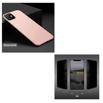 Kit Película 5D Anti-Spy com Capa SlimShield para iPhone 11 - Rosa - 1