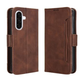 Capa FOXDOCK Protetora para Samsung Galaxy A56 5G | Suporte e Flip de couro PU | À Prova de Choque | Castanho - 1