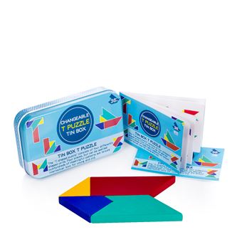 Puzzle de Madeira DAM | Inclui Livro com 48 Desafios | Azul claro - 1