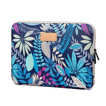 Bolsa Magunivers Folhas coloridas luva laptop bag, Tamanho: 36,5 x 25,5 x 2 cm fundo azul para 14 inch 14 inch - 1