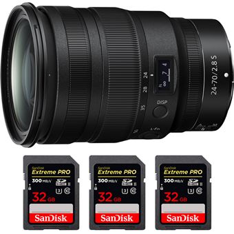 Objetiva Nikon Z 24-70mm f/2.8 S + 3 SanDisk 32GB UHS-II 300 MB/s + PDF 15 técnicas para melhorar as suas fotografias - 1