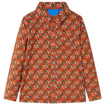 Camisa para criança | vidaXL | cor ferrugem-claro 128 | 7 a 8 anos - 1
