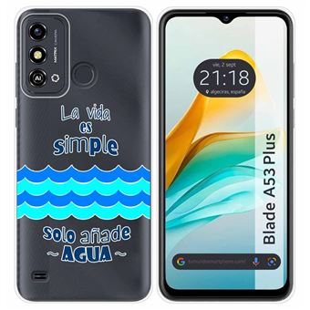 Capa Tumundosmartphone de silicone para ZTE Blade A53 Plus design Desenhos de água - 1