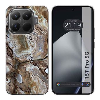 Capa Tumundosmartphone de silicone para Xiaomi 15T Pro 5G | design de mármore e 14 desenhos - 1