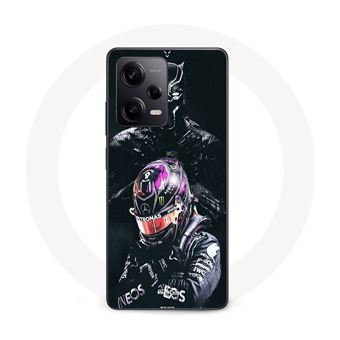 Capa Maniacase para Xiaomi Redmi Note 12 Pro 5G Lewis Hamilton Pantera Negra - 1