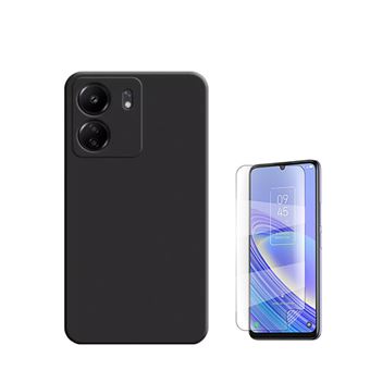 Kit Película Hydrogel Full Cover Frente + Capa Silicone Líquido Phonecare para Xiaomi Redmi 13C - Preto - 1