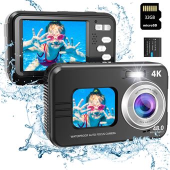 Câmara digital para desporto DUDAO WDC901 | à prova d'água 3.5m | 4K | 48MP | autofocus 16x zoom | 2,8" | 32G | Preto - 1