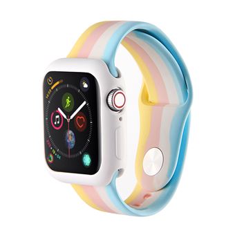 Bracelete de Silicone HSMY com Proteção do Relógio para Apple Watch Series 6/ SE/ 5/ 4 | 44 mm - Multicolor6 -Tamanho S/M - 1