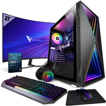Computador Gaming Vibox X-2 - 27"" Pacote de monitores - Intel i9 13900KF Processador 5.8GHz - Nvidia RTX 3060 12GB - 32GB RAM - 1TB NVMe M.2 SSD - 600W PSU - Windows 11 - WiFi - 1