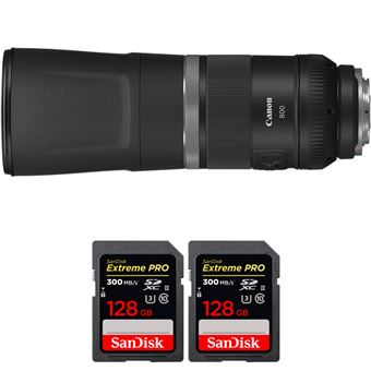 Canon RF 800mm f/11 IS STM + 2 SanDisk 128GB Extreme PRO UHS-II SDXC 300 MB/s + PDF 15 Técnicas para Melhorar as suas Fotografias - 1