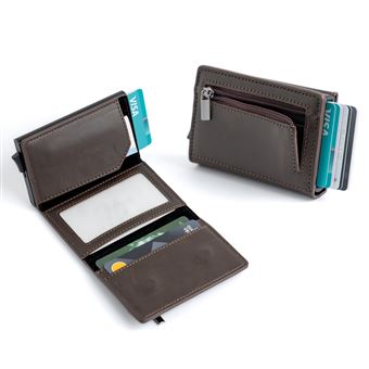 Carteira Porta-Cartões Orange Container com Proteção Contra RFID | Castanha - 1