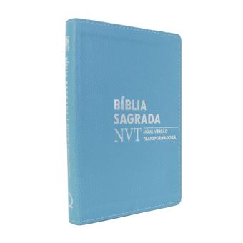 Biblia Nvt Letra Normal Capa Luxo Azul Claro  Edifique - 1