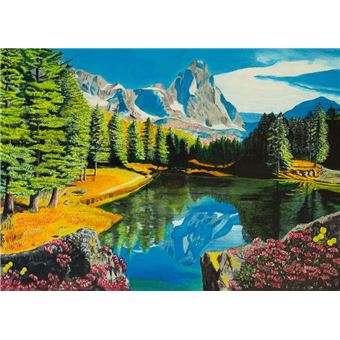 Puzzle Ravensburger Panorâmico Rocky Mountain Reflections | 300 Peças - 1