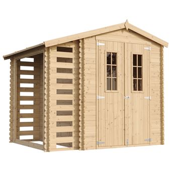 Galpão de Madeira com Cabana para Jardim TIMBELA M386C | 4,47 m² | H218 x 272 x 206 cm | Telhado Impermeável - 1