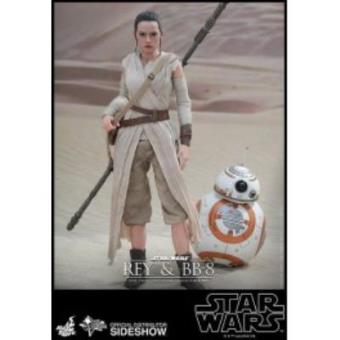 Figura Hottoys Star Wars Rey e Bb-8 28 cm - 1