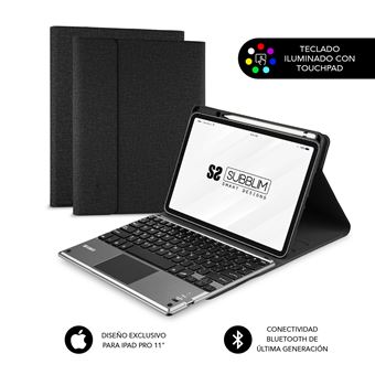 Teclado para Dispositivos Móveis SUBBLIM FUNDA + TECLADO TABLET IPAD PRO BLUETOOTH 11'' TOUCHPAD BLACK | Cinzento - 1