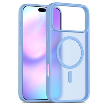 Capa Magnética à Prova de Queda com Toque Suave Fosco QT02 V-REEL para iPhone 17 Pro Max - Azul Claro - 1