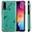 Capa Magunivers | PU + TPU gato e abelha com muleta e titular do cartão verde para Samsung Galaxy A50/A50s/A30s_1