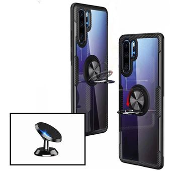 Kit Phonecare | Suporte magnético carro + capa case 3X1 Clear Armor para Xiaomi Redmi 10X 4G - Transparente/Preto - 1