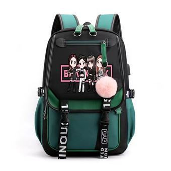 Mochila Escolar DreamWorks | Blackpink | 30 x 21 x 44 cm | Verde 3581 - 1