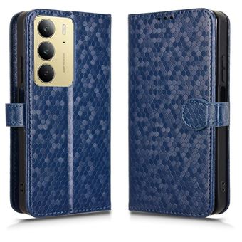 Capa GANGXUN para Realme C75 4G | Pele | Fecho Magnético | Padrão Geométrico | Azul - 1