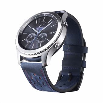 Pulseira Magunivers de Couro Genuíno 22mm Strap Azul para Huawei Watch Gt2E/Gt2 46mm - 1