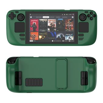 Capa Estojo de proteção em PC com suporte V-REEL para Steam Deck - Verde - 1