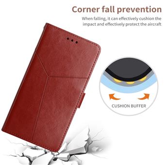 Capa Pu magunivers Padrão de Linha em Forma de Y à Prova de Choque Vinho Tinto para Iphone 7/8/Se (2Nd Generation) - 1