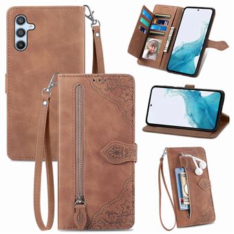 Capa FOXDOCK para Samsung Galaxy A56 5G | 7 Compartimentos para Cartões | Castanho - 1
