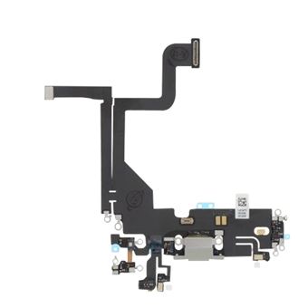 Conector De Carga Lightning E Microfone Clappio Para Iphone 13 Pro Substituição Prateado - 1