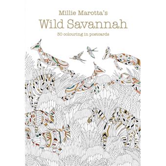 Millie Marotta'S Wild Savannah Postcard Book 30 Beautiful Cards For Colouring In 19 - 1