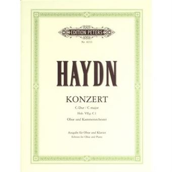 Partitions classique EDITION PETERS HAYDN JOSEPH - OBOE CONCERTO IN C HOB.VIIG:C1 - OBOE AND PIANO Hautbois - 1