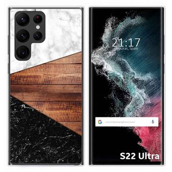Capa Tumundosmartphone de silicone para Samsung Galaxy S22 Ultra 5G design mármore 11 desenhos - 1