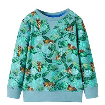 Sweatshirt para criança vidaXL | verde-claro mesclado 128 | 7 a 8 anos - 1