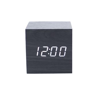 Despertador Digital LED Nanlin | Madeira Moderna - Preto - 1