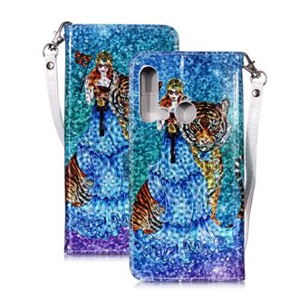 Capa Magunivers PU Impressão Padrão com Apoio Tigre para Huawei P20 Lite 2019/Nova 5I