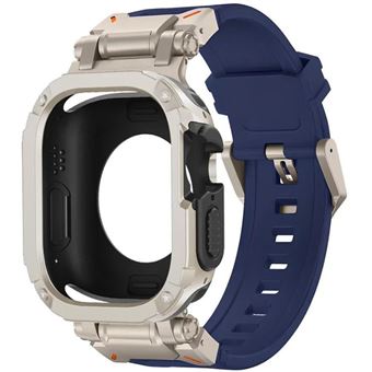 Pack Antiimpacto capa 360 + bracelete adventurer para Apple Watch Series 10 42mm | Azul e Titânio - 1