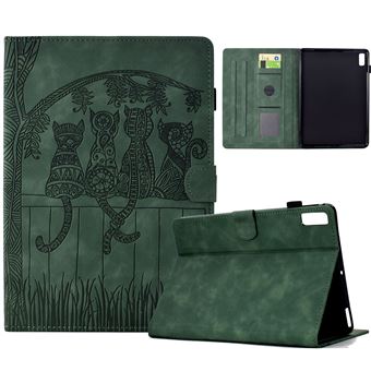 Capa ZURSANA para Lenovo Tab M9 modelo de 9 " (2023) TB-310FU | Flip | Estampado de Gatos | Suporte Ajustável | Verde - 1