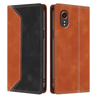 Capa FLOODKING para Samsung Galaxy X Cover 7 | Couro Premium Bicolor | Porta-Cartões | RFID | Suporte | Preto - 1