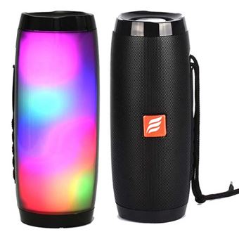 Coluna Bluetooth Wireless Portátil com Luz LED e Corda SKYBLUE SB1204 - Preto - 1