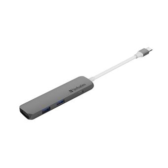 hub de interface Verbatim 49540 USB 3.0 (3.1 Gen 1) Type-C 5000 Mbit/s Cinzento