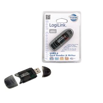 Leitor de Cartões LogiLink Cardreader USB 2.0 Stick external for SD/MMC | Preto - 1