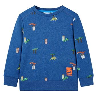 Sweatshirt para criança vidaXL | azul-escuro mesclado 140 | 9 a 10 anos - 1
